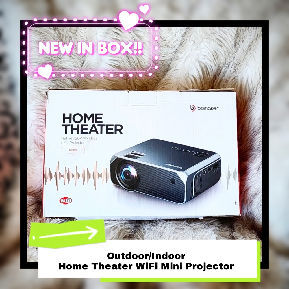 🎬 Bomaker Home Theater WiFi Mini Projector - Black 📽